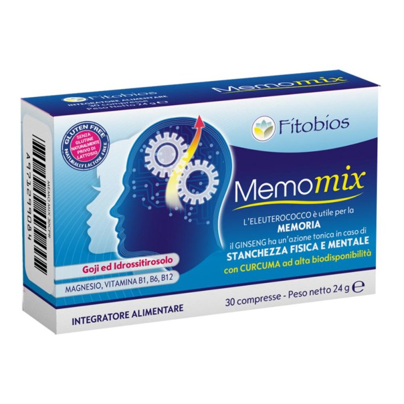 Memomix Integratore Memo Mix 30 Compresse per Memoria e Concentrazione