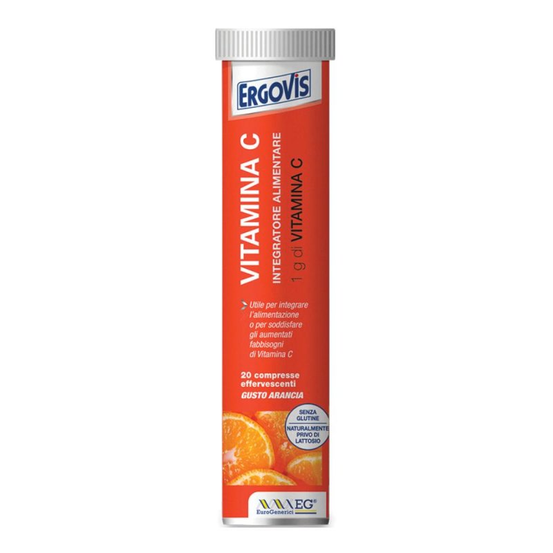Ergovis vitamina C - Integratore alimentare effervescente per il sistema immunitario 20 compresse effervescenti 