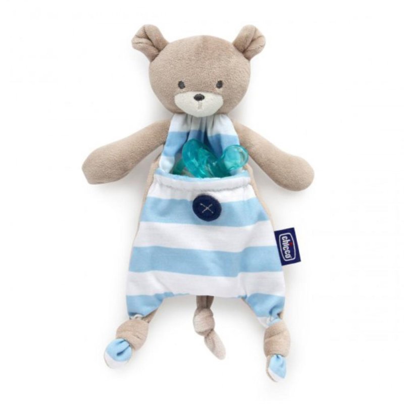 Chicco Pocket Friend Portasucchietto 0 m+ Orsetto Azzurro 1 Pezzo Chicco Pocket Friend Portasucchietto 0 m+ Orsetto Azzurro 1 Pezzo