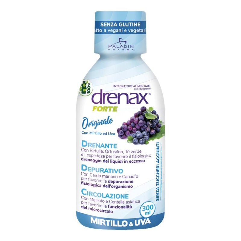 Paladin Pharma Drenax Forte Originale Con Mirtillo E Uva 300 Ml Paladin Pharma Drenax Forte Originale Con Mirtillo E Uva 300 Ml