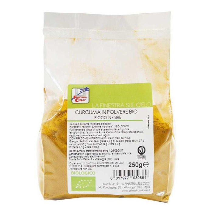 Curcuma Bio in Polvere 250 Grammi &ndash; Spezia Naturale per Cucina e Benessere
