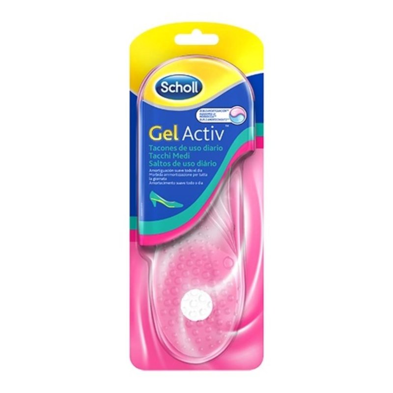 Scholl Gel Activ Tacchi Medi Cuscinetto Trasparente Misura Da 35 a 40.5 1 Paio Scholl Gel Activ Tacchi Medi Cuscinetto Trasparente Misura Da 35 a 40.5 1 Paio