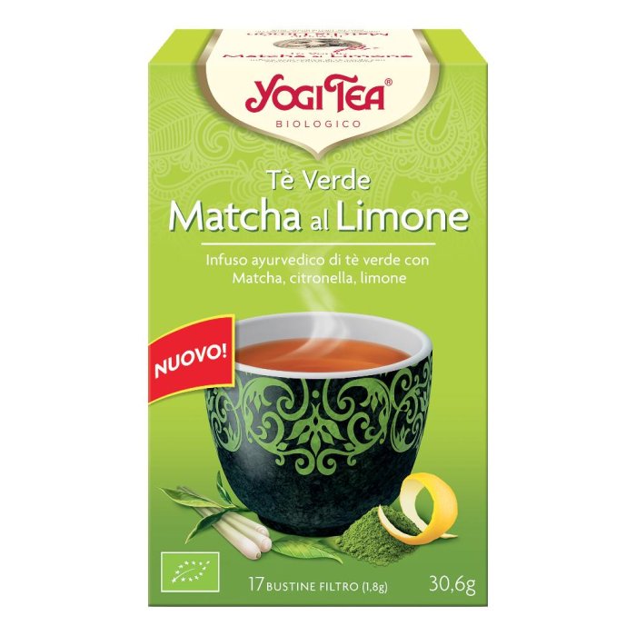 Yogi Tea T&egrave; Verde Macha Limone Infuso Ayurvedico 17 Bustine