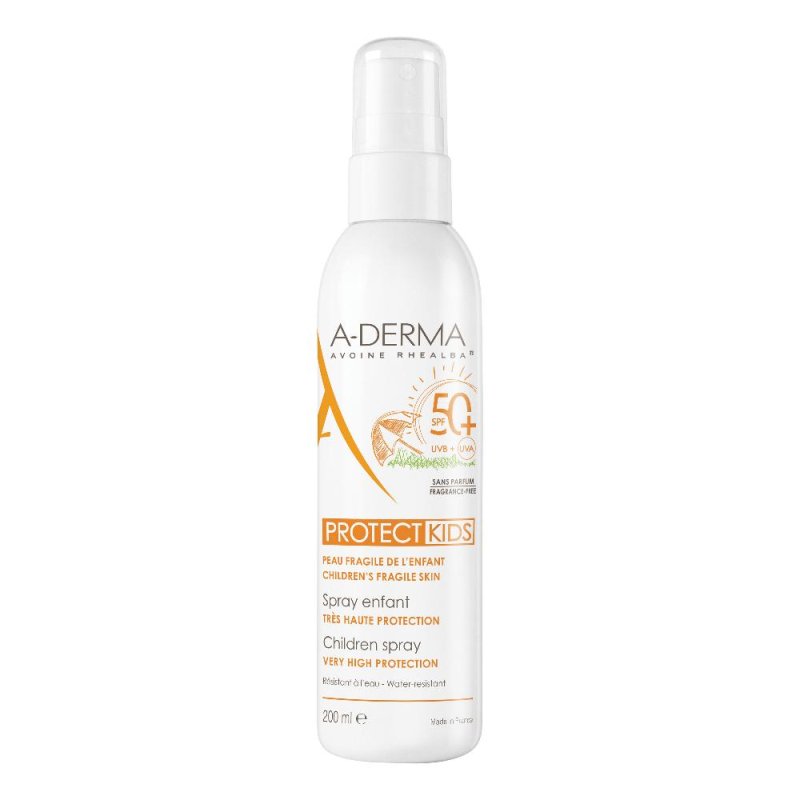 Aderma A-d Protect Kids Spray Bambino 50+ Protezione Solare 200 Ml Aderma A-d Protect Kids Spray Bambino 50+ Protezione Solare 200 Ml