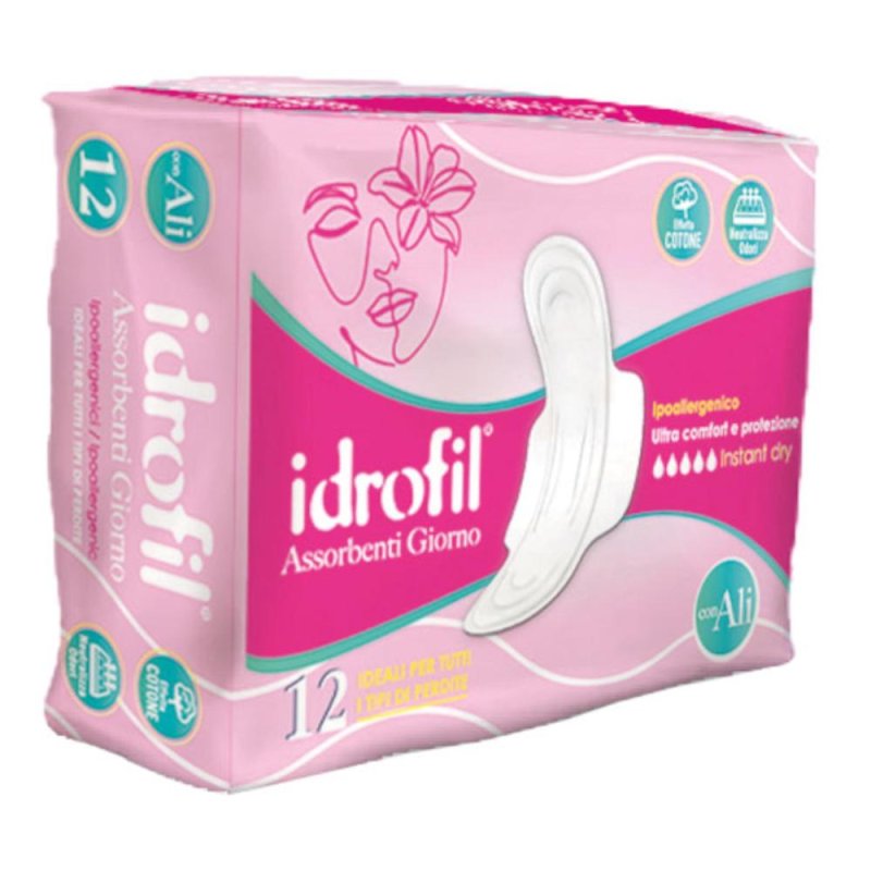 Assorbenti Giorno con Ali 12 Pezzi - Assorbenti Igienici per il Ciclo, Comfort e Protezione Quotidiana Assorbenti Giorno con Ali 12 Pezzi - Assorbenti Igienici per il Ciclo, Comfort e Protezione Quotidiana