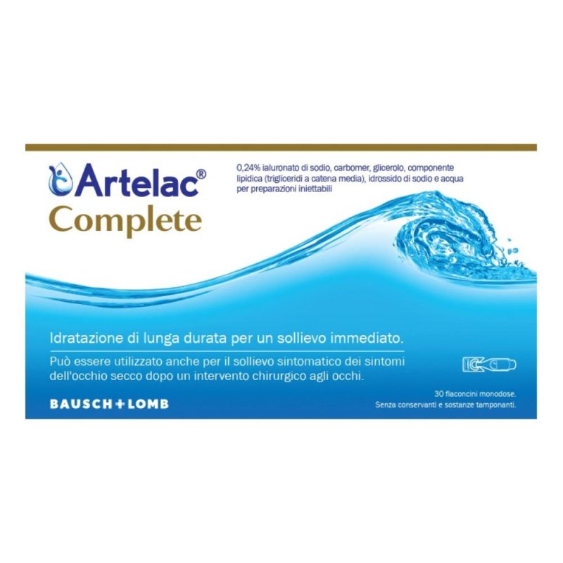 Bausch & Lomb-iom Artelac Complete 30 Unita' Monodose Bausch & Lomb-iom Artelac Complete 30 Unita' Monodose