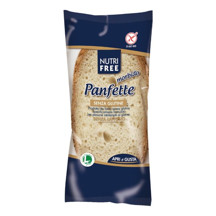 Panfette Nutrifree morbido 75 grammi - Pane senza glutine e lattosio, morbido e pronto all'uso Panfette Nutrifree morbido 75 grammi - Pane senza glutine e lattosio, morbido e pronto all'uso