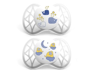 Nuvita Succhietto Che Si Illumina Al Buio Tettarella Simmetrica 0 Mesi+