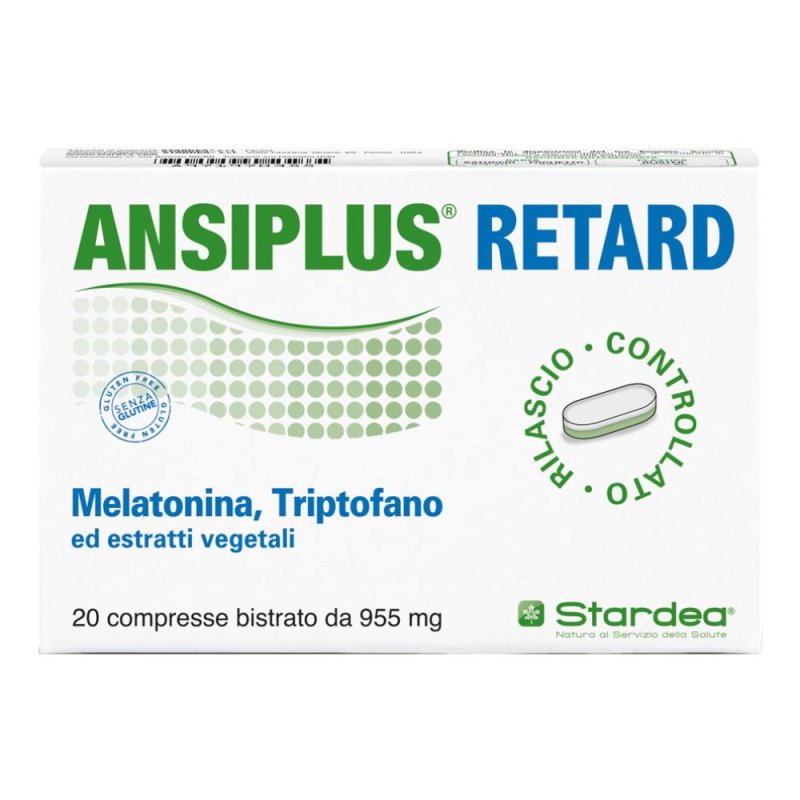 Ansiplus Retard Melatonina 20 Compresse Bistrato Fast Slow 955 Mg