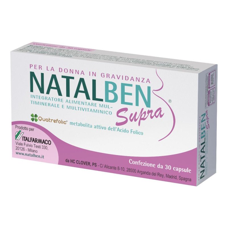 Natalben Supra integratore gravidanza con DHA e acido folico 30 capsule molli Natalben Supra integratore gravidanza con DHA e acido folico 30 capsule molli