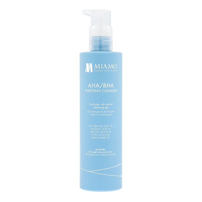 Miamo Acnever AHA/BHA Purifying Cleanser gel detergente viso purificante 250 ml