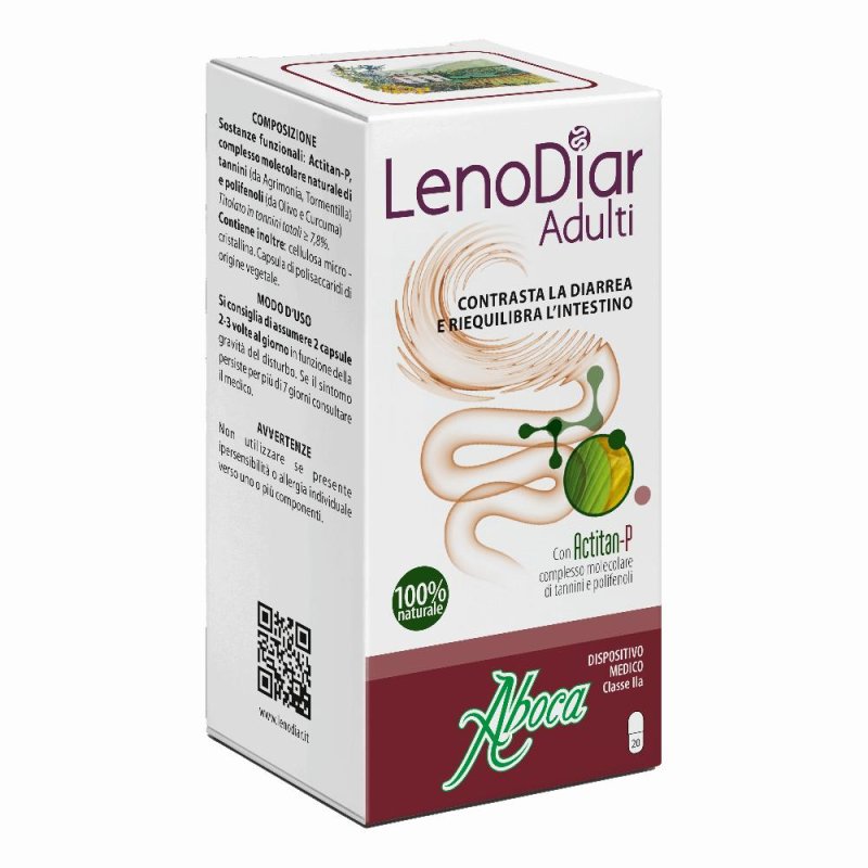 Aboca Dispositivi Medici Intestino Sano LenoDiar Adulti 20 Capsule Aboca Dispositivi Medici Intestino Sano LenoDiar Adulti 20 Capsule