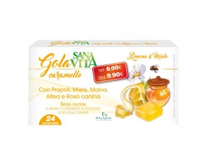 Paladin Pharma Sanavita - Caramelle Gola Limone e Miele 24 Caramelle