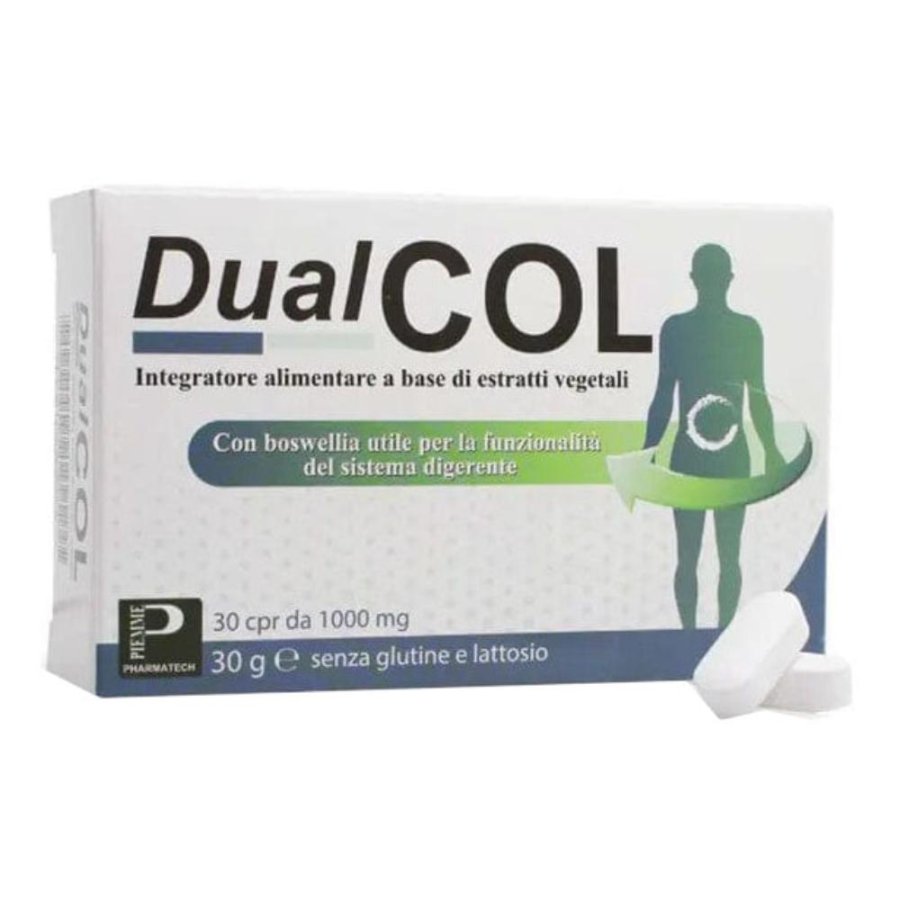 Piemme Pharmatech Dualcol Integratore Alimentare Sistema Digerente 30 Compresse Piemme Pharmatech Dualcol Integratore Alimentare Sistema Digerente 30 Compresse