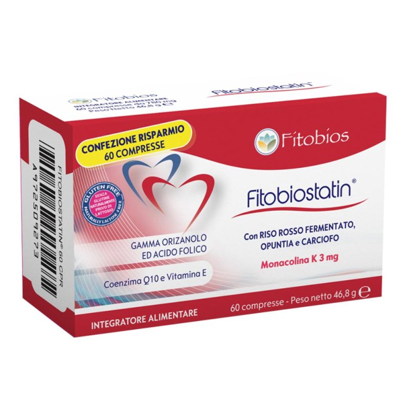 Fitobiostatin 60 Compresse Integratore Alimentare Naturale per il Controllo del Colesterolo e il Benessere Cardiovascolare Fitobiostatin 60 Compresse Integratore Alimentare Naturale per il Controllo del Colesterolo e il Benessere Cardiovascolare