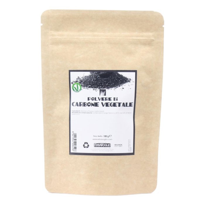 Carbone vegetale polvere 100 g - carbone attivo in polvere per gonfiore addominale Carbone vegetale polvere 100 g - carbone attivo in polvere per gonfiore addominale