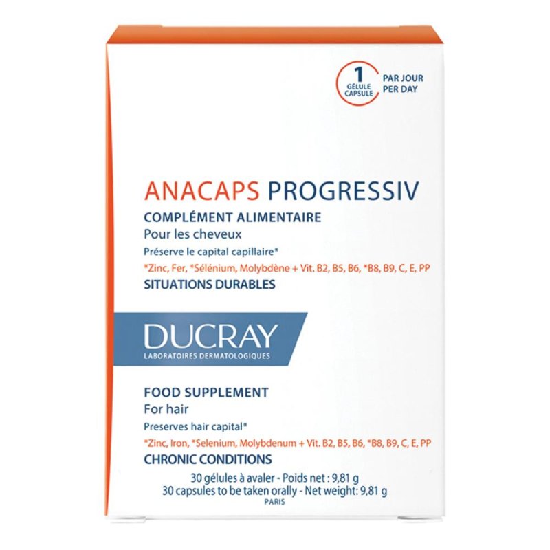 Ducray Anacaps Progressiv Integratore Alimentare Per Capelli 30 Capsule Ducray Anacaps Progressiv Integratore Alimentare Per Capelli 30 Capsule