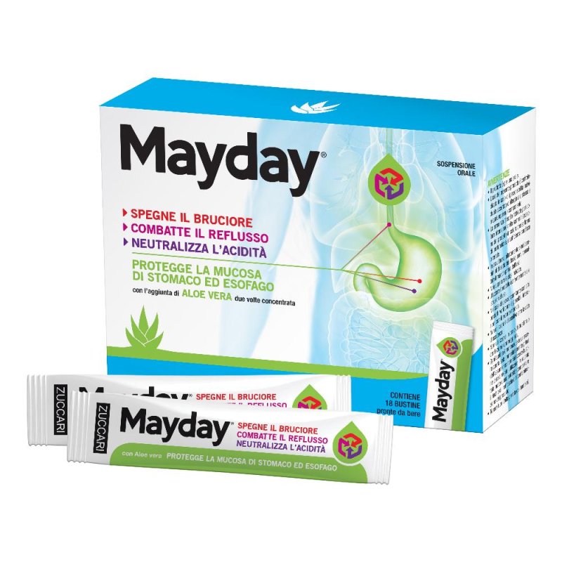 Mayday Sospensione Per Uso Orale Alla Menta 18 Stick 10 Ml Mayday Sospensione Per Uso Orale Alla Menta 18 Stick 10 Ml
