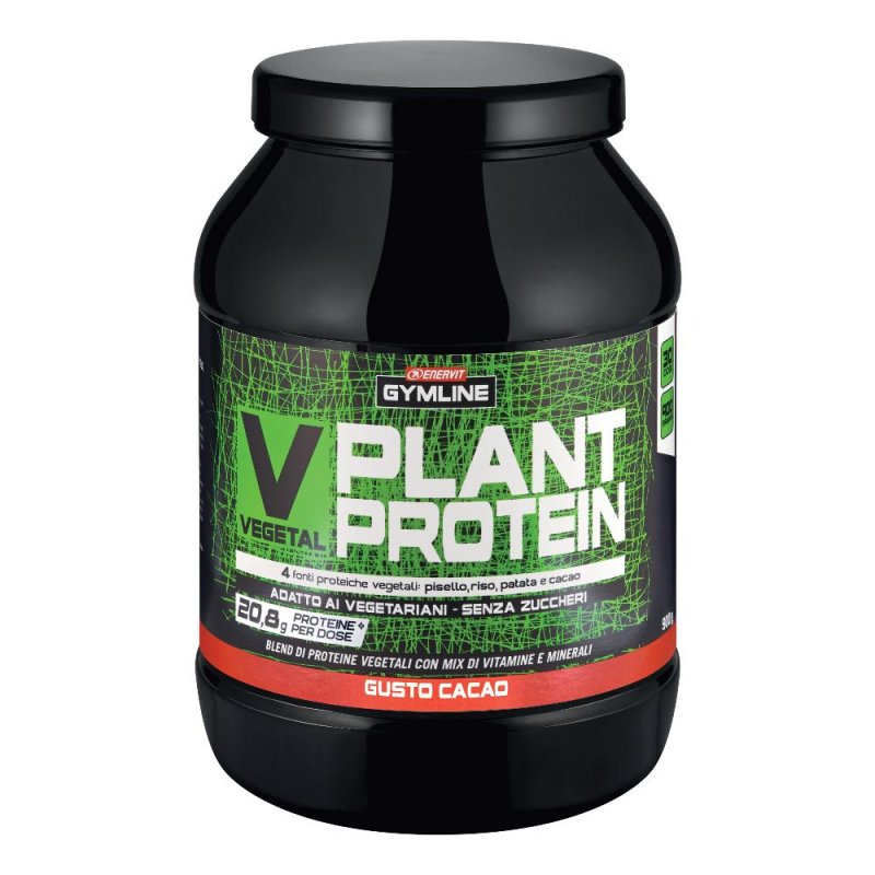 Enervit Gymline V plant protein cacao 900 g integratore di proteine vegetali