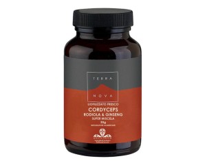 Terranova Cordyceps Rhodiola Ginseng - integratore con funghi e adattogeni per energia
