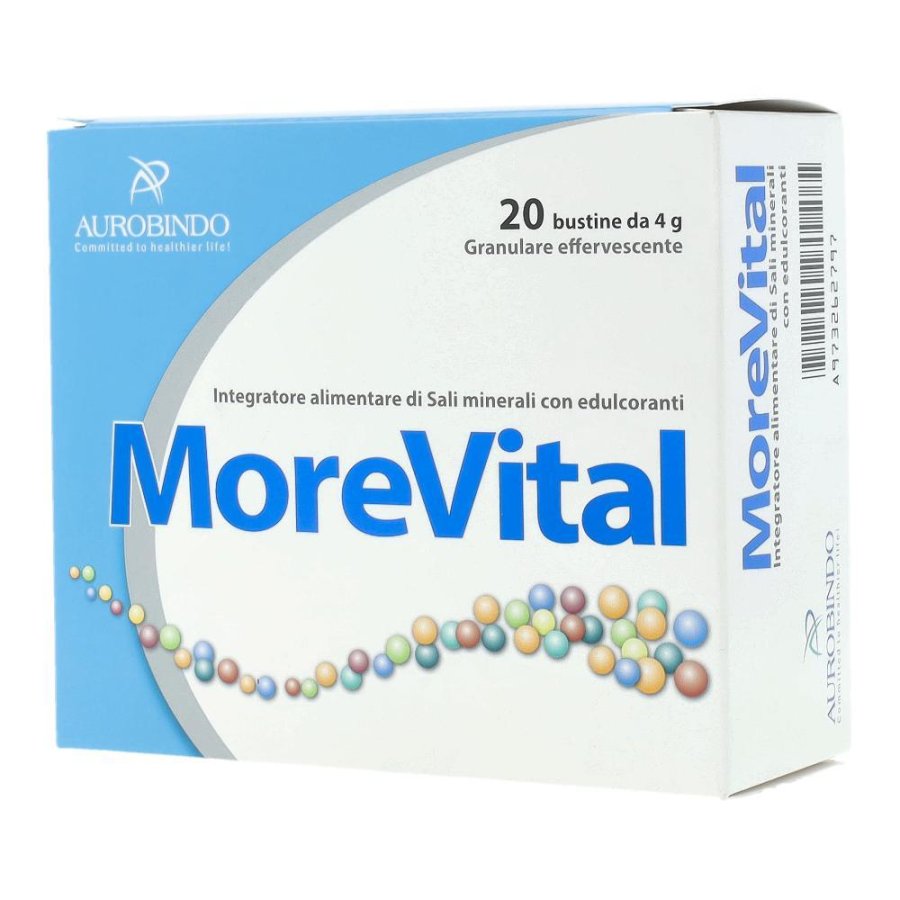 Aurobindo Pharma MoreVital Integratore di Magnesio e Potassio 20 Bustine Aurobindo Pharma MoreVital Integratore di Magnesio e Potassio 20 Bustine