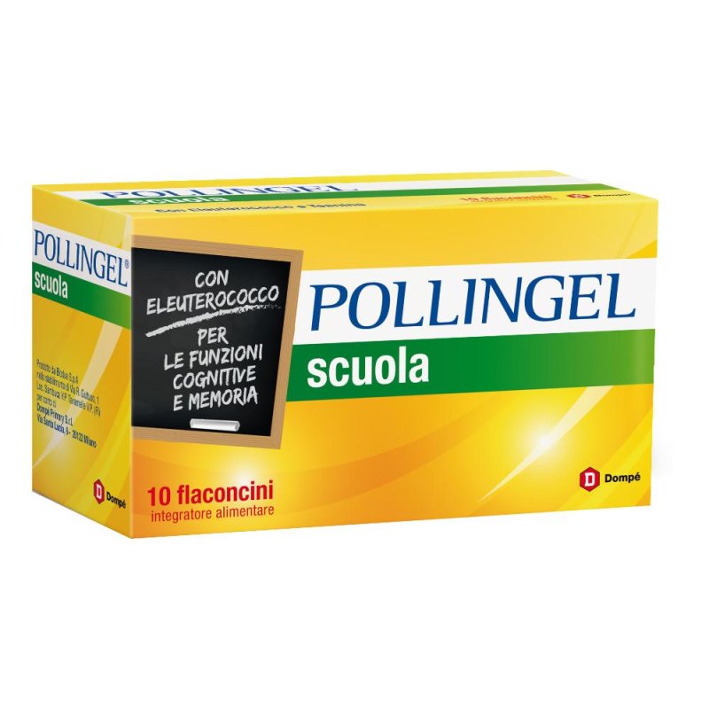 Pollingel Scuola Integratore Alimentare Memoria 10 Flaconcini da 10 ml