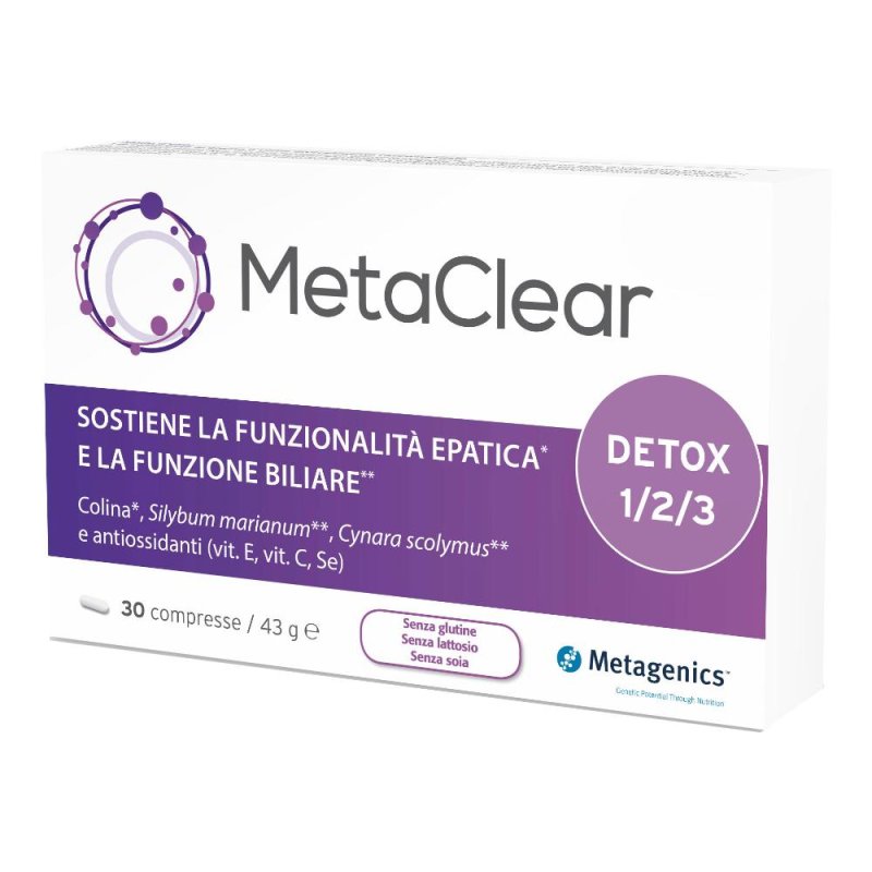 Metagenics Belgium Bvba Metaclear 30 Compresse