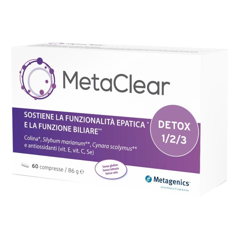 Metagenics Belgium Bvba Metaclear 60 Compresse