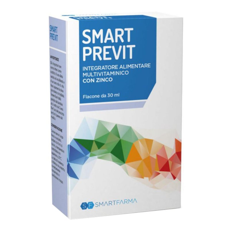 Smart Previt - Integratore Multivitaminico con Zinco per il Benessere Generale gocce 30 ml Smart Previt - Integratore Multivitaminico con Zinco per il Benessere Generale gocce 30 ml
