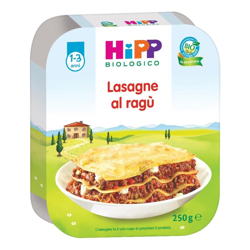 HiPP Lasagne al Ragù Bio per Bambini, Pasto Completo 12+ Mesi, 250 g HiPP Lasagne al Ragù Bio per Bambini, Pasto Completo 12+ Mesi, 250 g