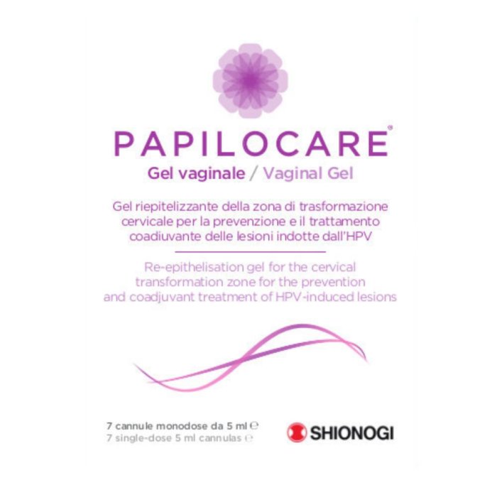 Papilocare Gel Vaginale Shionogi  7 Cannule Monodose Da 5 Ml