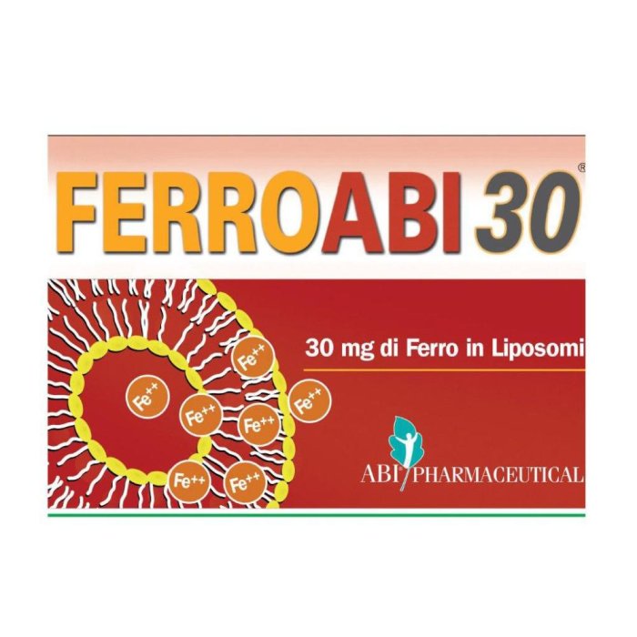 Ferroabi Integratore di Ferro 20 Compresse per Carenza di Ferro e Stanchezza