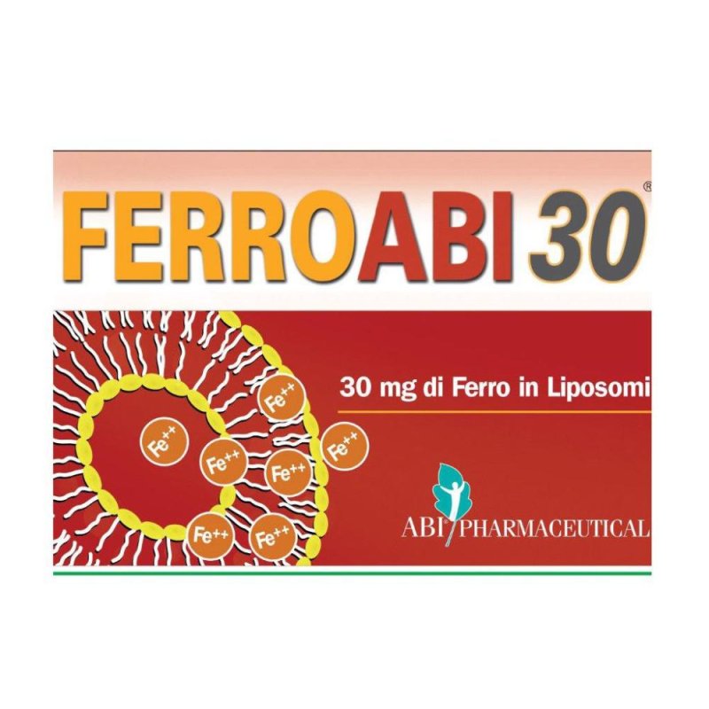 Ferroabi Integratore di Ferro 20 Compresse per Carenza di Ferro e Stanchezza