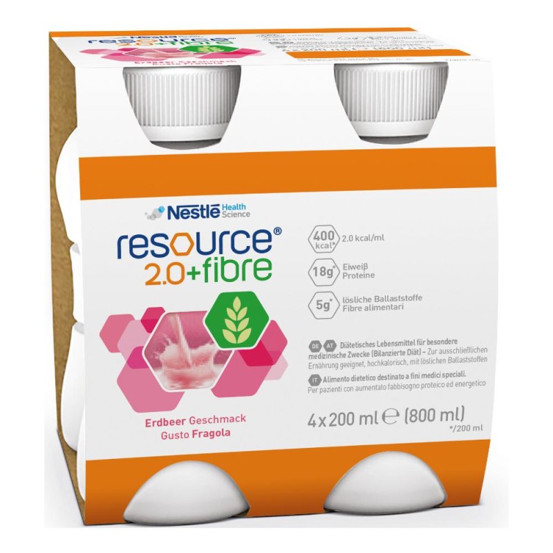 Nestle' It.(healthcare Nu.) Resource Junior Fibre Fragola 200 Ml 4 Pezzi