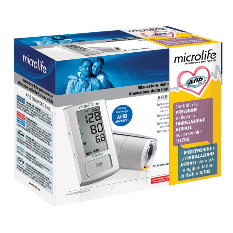 Microlife Afib Advanced Easy Sfigmomanometro (comprese batterie) Microlife Afib Advanced Easy Sfigmomanometro (comprese batterie)