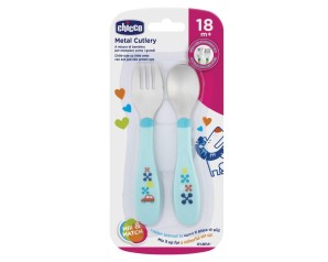 CH Posate Inox Azz/Verde 18m+