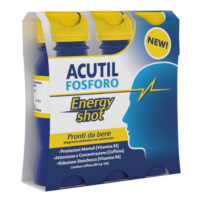 Acutil Fosforo Energy Shot integratore alimentare 3 flaconcini da 60 ml (3 x 60 ml) Acutil Fosforo Energy Shot integratore alimentare 3 flaconcini da 60 ml (3 x 60 ml)