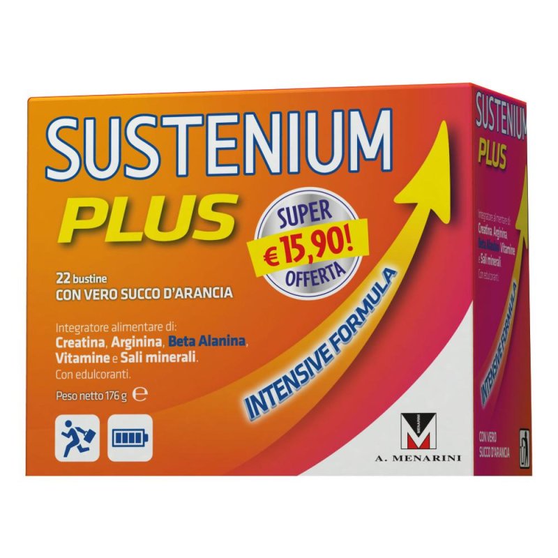 Sustenium Plus Energia Vitalità Menarini Integratore Alimentare 22 Buste Sustenium Plus Energia Vitalità Menarini Integratore Alimentare 22 Buste
