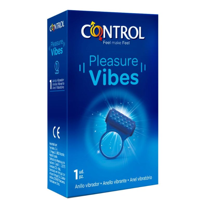 Control Pleasure Vibes Anello vibrante con punti in rilievo 1 pezzo