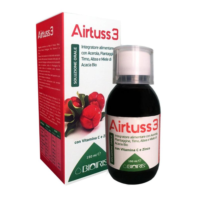 Airtuss 3 Sciroppo per la Tosse Secca e Grassa 150 Millilitri