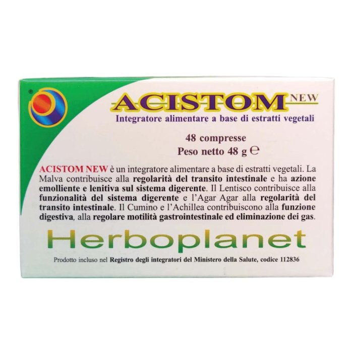 Acistom New 48 Compresse Integratore per Acidità di Stomaco, Bruciore e Reflusso Acistom New 48 Compresse Integratore per Acidità di Stomaco, Bruciore e Reflusso