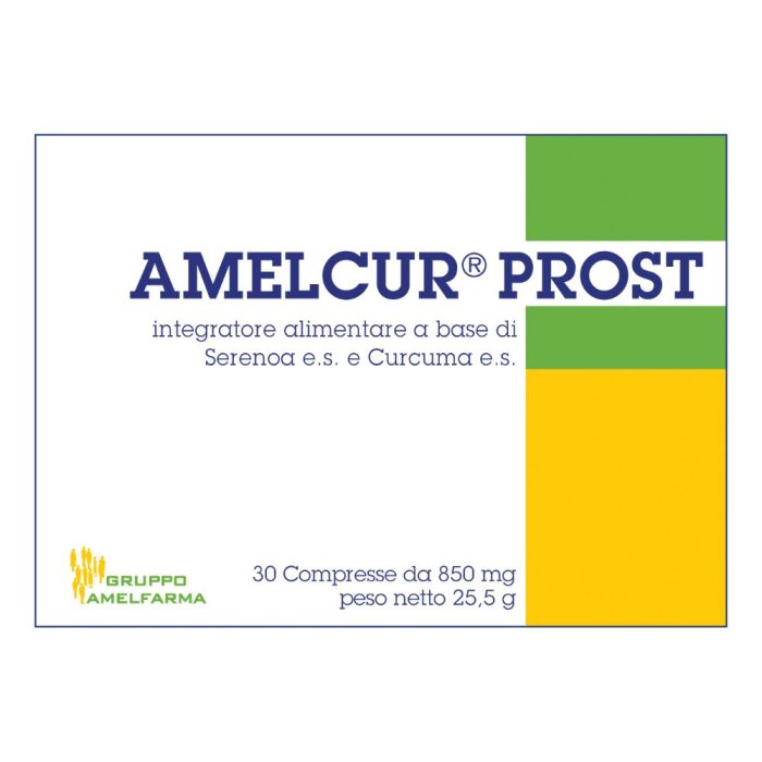 Amelcur Prost 30 Compresse Integratore per il Benessere della Prostata e delle Vie Urinarie Uomo