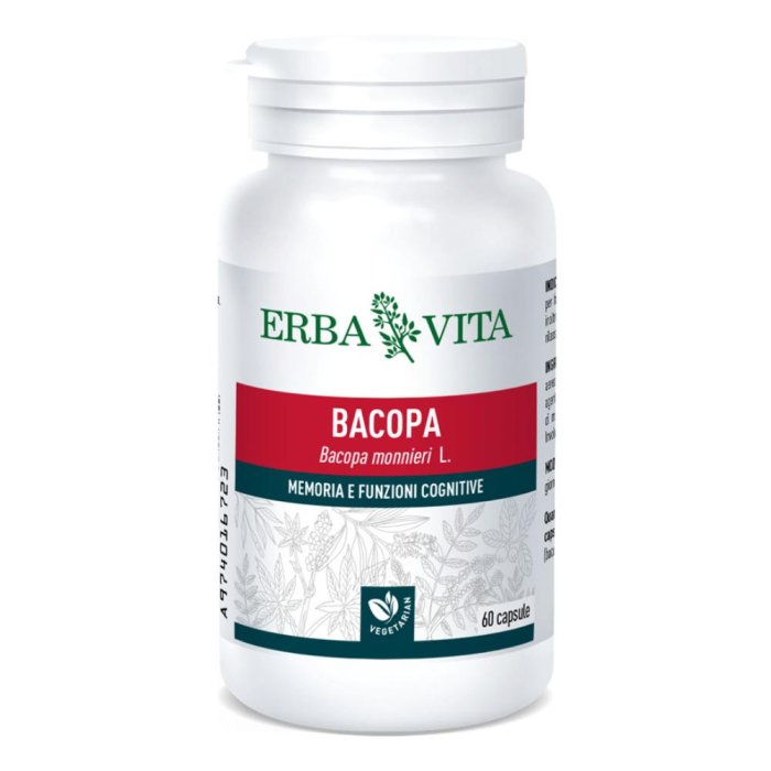 Bacopa Monnieri Integratore 60 cps in Capsule Naturali per Memoria, Concentrazione e Funzioni Cognitive Bacopa Monnieri Integratore 60 cps in Capsule Naturali per Memoria, Concentrazione e Funzioni Cognitive