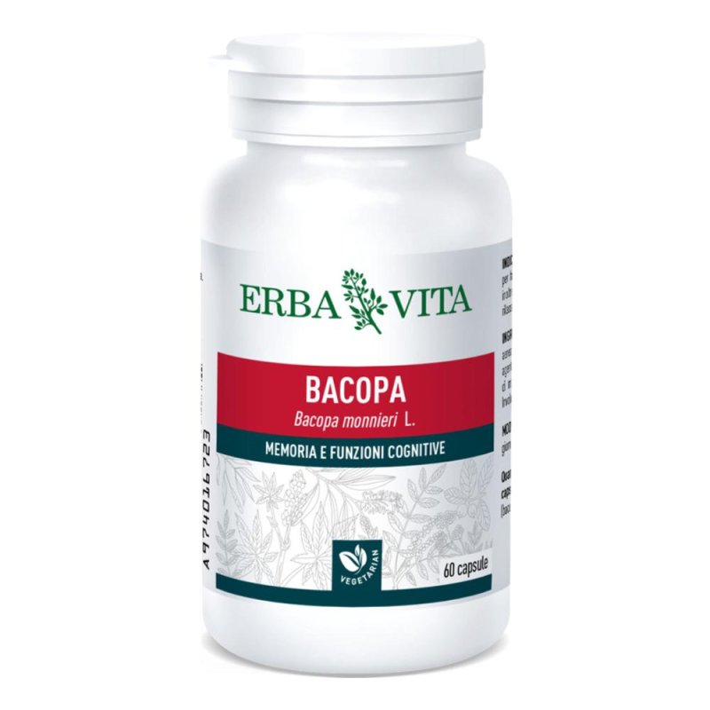 Bacopa Monnieri Integratore 60 cps in Capsule Naturali per Memoria, Concentrazione e Funzioni Cognitive Bacopa Monnieri Integratore 60 cps in Capsule Naturali per Memoria, Concentrazione e Funzioni Cognitive