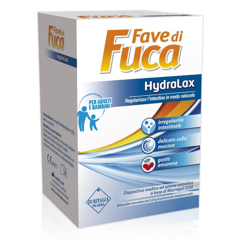 Euritalia Pharma Fave Di Fuca HydraLax Dispositivo Medico Amarena 30 Bustine