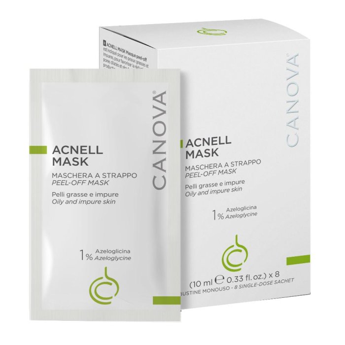 Acnell Mask Canova 8 bustine da 10 ml maschera viso purificante anti-imperfezioni Acnell Mask Canova 8 bustine da 10 ml maschera viso purificante anti-imperfezioni