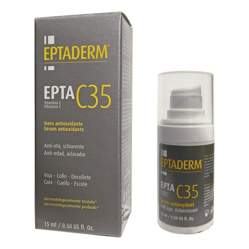 Epta C35 siero 15 ml siero viso con vitamina C al 35% antimacchia e antiossidante