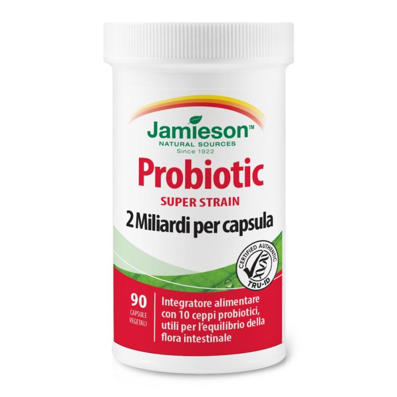 Jamieson Probiotic Super Strain Integratore Alimentare 90 Capsule Vegetali Jamieson Probiotic Super Strain Integratore Alimentare 90 Capsule Vegetali