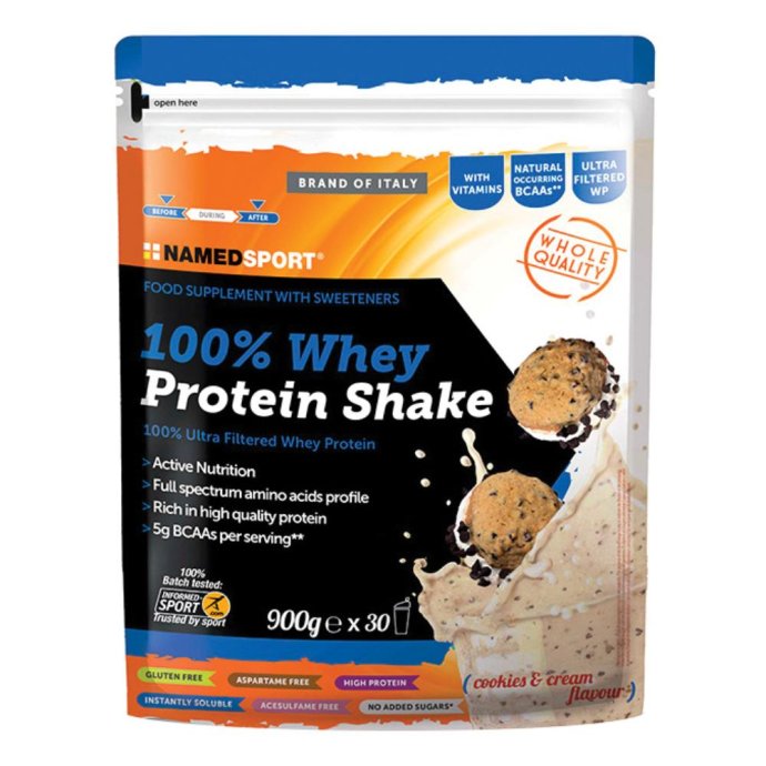 Named Sport 100% Whey Protein Shake Cookies & Cream 900g Named Sport 100% Whey Protein Shake Cookies & Cream 900g