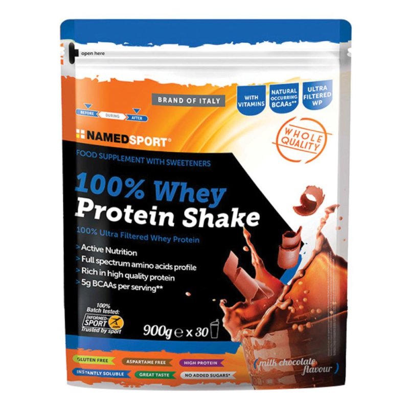 Named Sport 100% Whey Protein Shake Milk Chocolate 900g Named Sport 100% Whey Protein Shake Milk Chocolate 900g